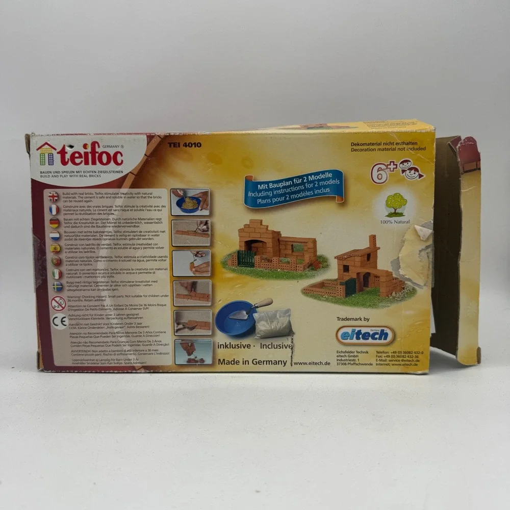 Teifoc TEI 4010 Real Brick Construction Set Made in Germany Incomplete As-Is